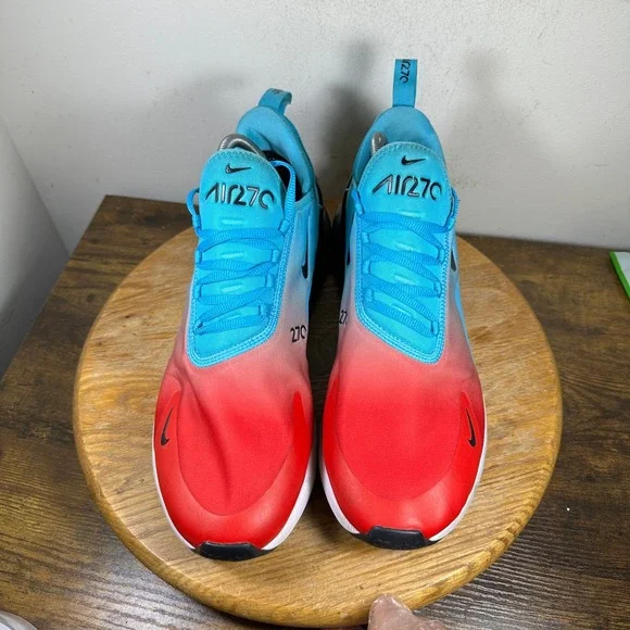 Nike Air Max 270 Men's Shoes Blue Red Gradient Size 12 CJ0767-400